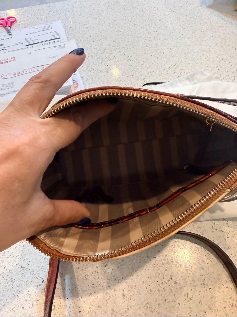 Brahmin crossbody croc